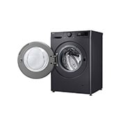 LG 9/6 kg, max. 1400 okr./min., Perilica-sušilica sa parom, AI DD™ tehnologija, Pogled s desne strane s otvorenim vratima, F4DR509SBM, thumbnail 12