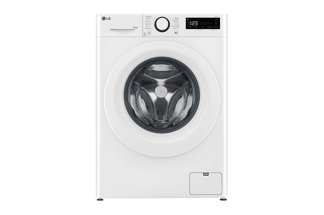 LG 8/5 kg, max. 1200 okr./min., Perilica-sušilica sa parom, AI DD™ tehnologija, Slim, Pogled sprijeda, F2DR508SWW