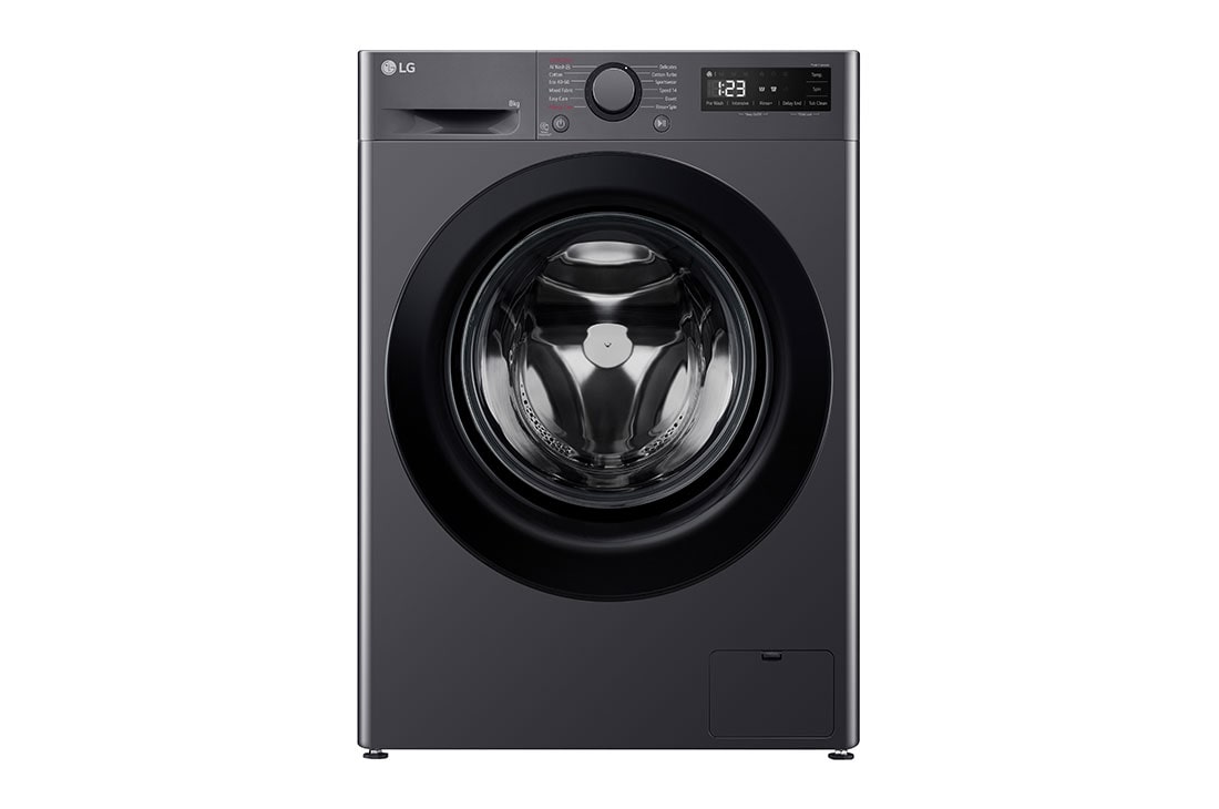 LG 8 kg, max. 1200 okr./min., Perilica rublja sa parom, AI DD™ tehnologija, Slim, Pogled sprijeda, F2WR508SBM