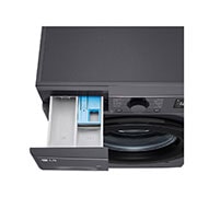 LG 8 kg, max. 1200 okr./min., Perilica rublja sa parom, AI DD™ tehnologija, Slim, Pogled na dozator deterdženta i sredstva za ispiranje, F2WR508SBM, thumbnail 7