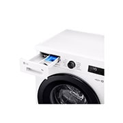 LG 8 kg, max. 1400 okr./min., Perilica rublja sa parom, WiFi funkcija, Pogled na dozator deterdženta i sredstva za ispiranje, F4X1008NWK, thumbnail 6