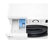 LG 8 kg, max. 1200 okr./min., Perilica rublja sa parom, AI DD™ tehnologija, Slim, Pogled na dozator deterdženta i sredstva za ispiranje, F2WR508SWW, thumbnail 7
