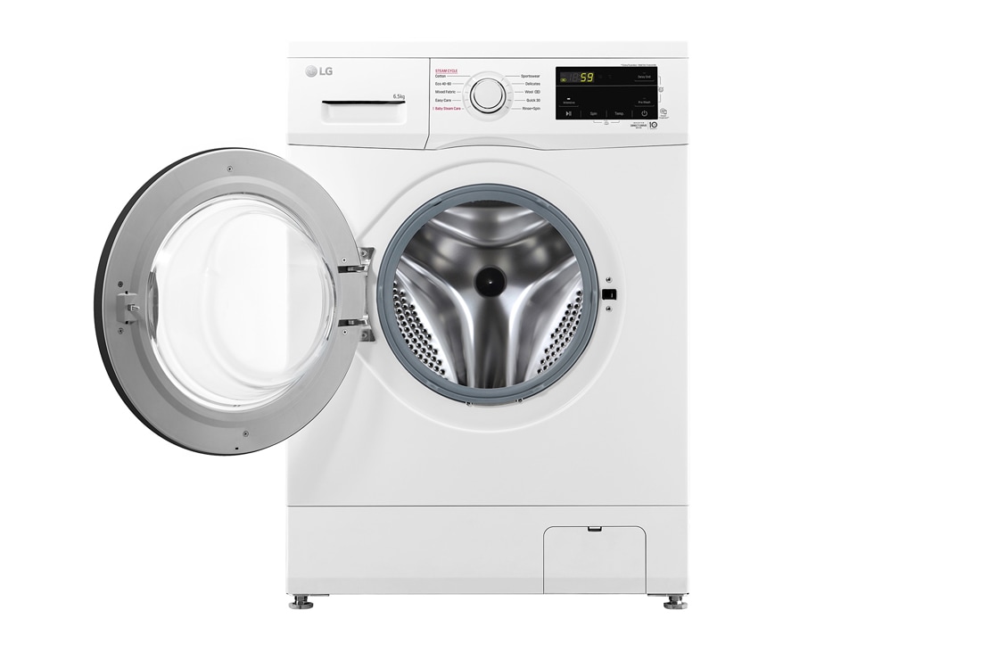 LG 6,5 kg, max. 1200 okr./min., Perilica rublja sa parom, Slim, Pogled sprijeda s otvorenim vratima, F2J3WSBWE, thumbnail 2