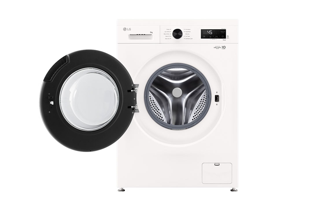 LG 9 kg, max. 1400 okr./min., Perilica rublja sa parom, WiFi funkcija, Pogled sprijeda s otvorenim vratima, F4X1009NWB, thumbnail 2