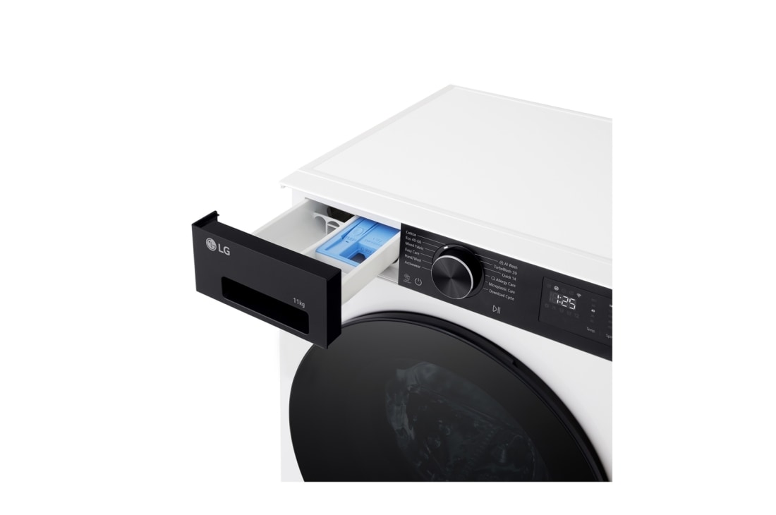 LG 11 kg, max. 1400 okr./min., Perilica rublja sa parom, TurboWash™360, AI DD™ tehnologija i WiFi funkcija, Prikaz zaslona, F4X5011THB, thumbnail 5