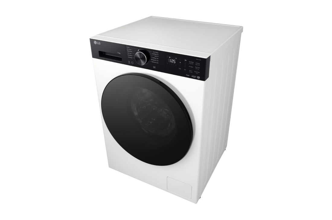 LG 11 kg, max. 1400 okr./min., Perilica rublja sa parom, TurboWash™360, AI DD™ tehnologija i WiFi funkcija, Pogled odozgo s otvorenim dozatorom deterdženta i sredstva za ispiranje, F4X5011THB, thumbnail 9