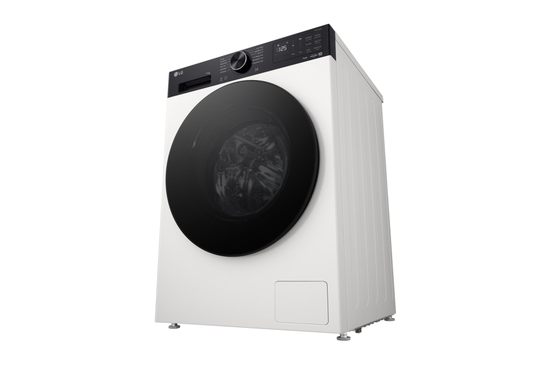 LG 11 kg, max. 1400 okr./min., Perilica rublja sa parom, TurboWash™360, AI DD™ tehnologija i WiFi funkcija, Perspektivni pogled s lijeve strane, F4X5011THB, thumbnail 10