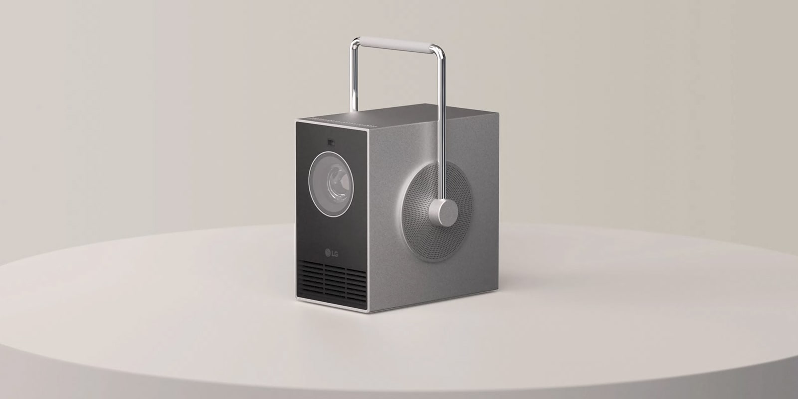 Videozapis LG CineBeam HU710PB uređaja - 360-stupanjska rotirajuća ručka.