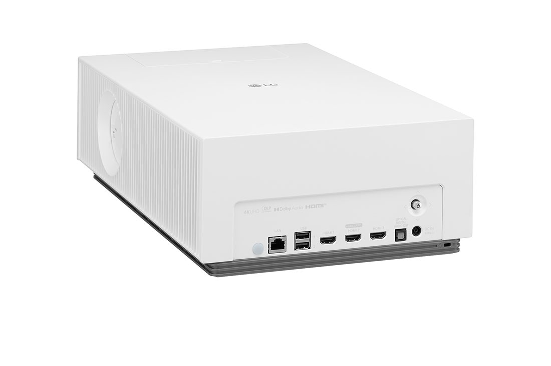 LG Hibridni projektor za kućno kino LG CineBeam HU710P 4K UHD, Prikaz stražnje strane iz kuta od +15 stupnjeva, HU710PW, thumbnail 8
