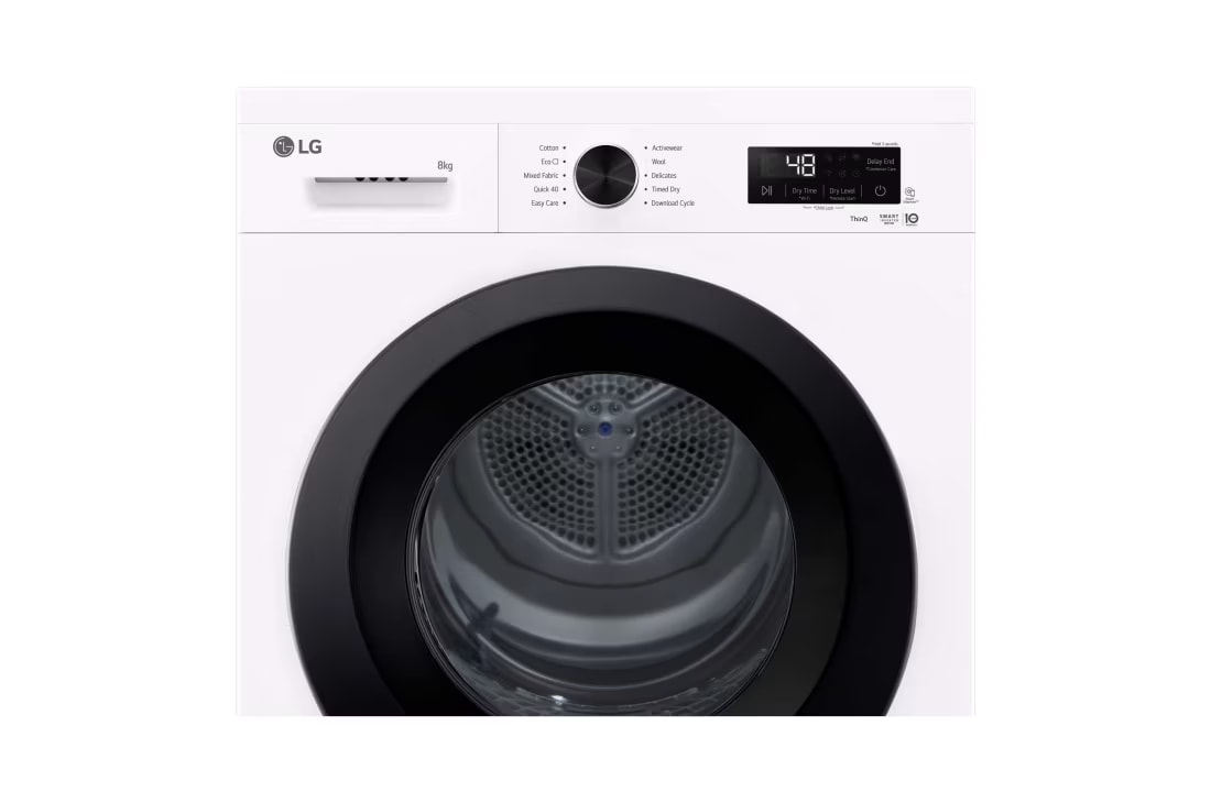 LG 8 kg,  Sušilica rublja sa toplinskom pumpom, kondenzator sa automatskim čišćenjem, ThinQ™ WiFi funkcija, Sušilica rublja s toplinskom pumpom - RHX1008NWK, RHX1008NWK, thumbnail 4