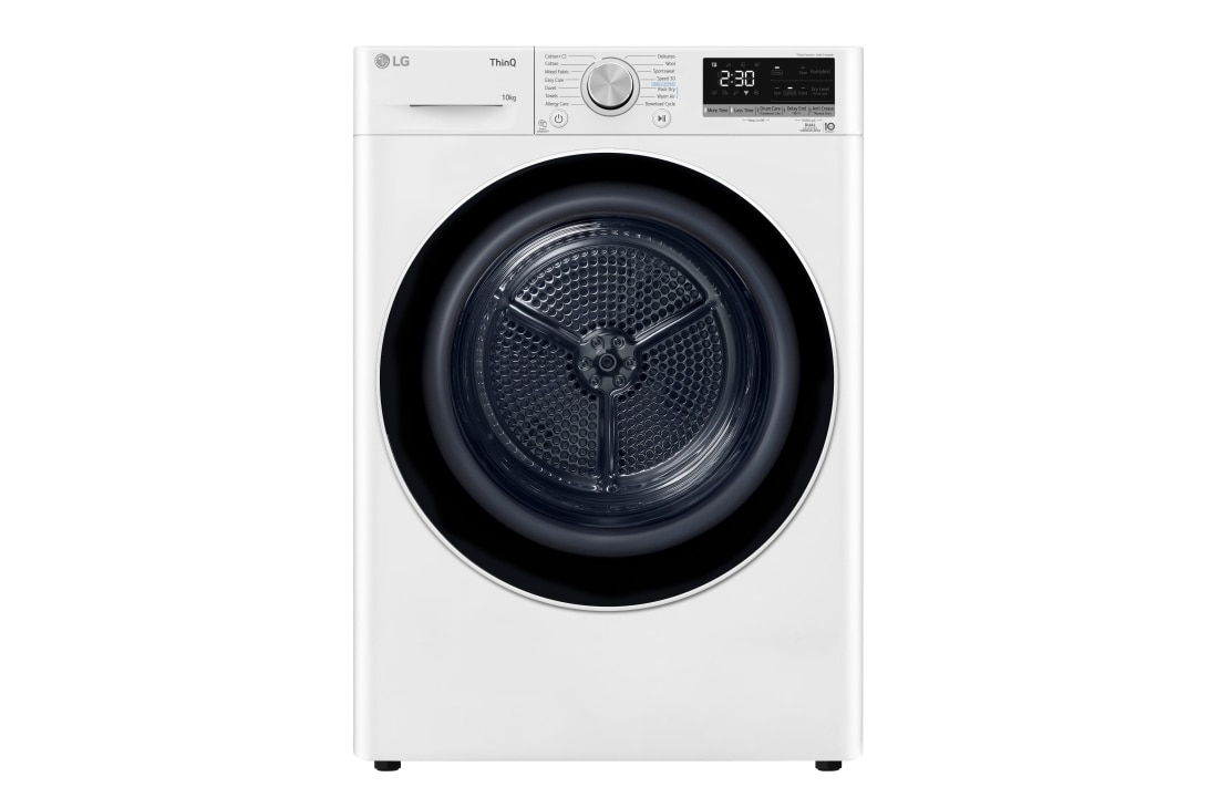 LG 10 kg, Eco Hybrid™ DUAL Inverter sušilica rublja sa toplinskom pumpom, kondenzator sa automatskim čišćenjem, ThinQ™, WiFi funkcija, RH10V9AV4W