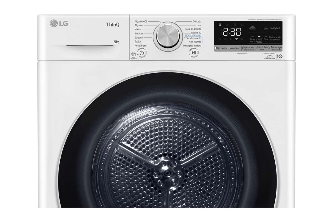 LG 9 kg, Eco Hybrid™ DUAL Inverter sušilica rublja sa toplinskom pumpom, kondenzator sa automatskim čišćenjem, ThinQ™ WiFi funkcija, RH90V9AV3N, RH90V9AV3N, thumbnail 7