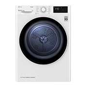 LG 8 kg, Eco Hybrid™ DUAL Inverter sušilica rublja sa toplinskom pumpom, kondenzator sa automatskim čišćenjem, ThinQ™ WiFi funkcija, Pogled sprijeda, RH80V3AV6N, thumbnail 1