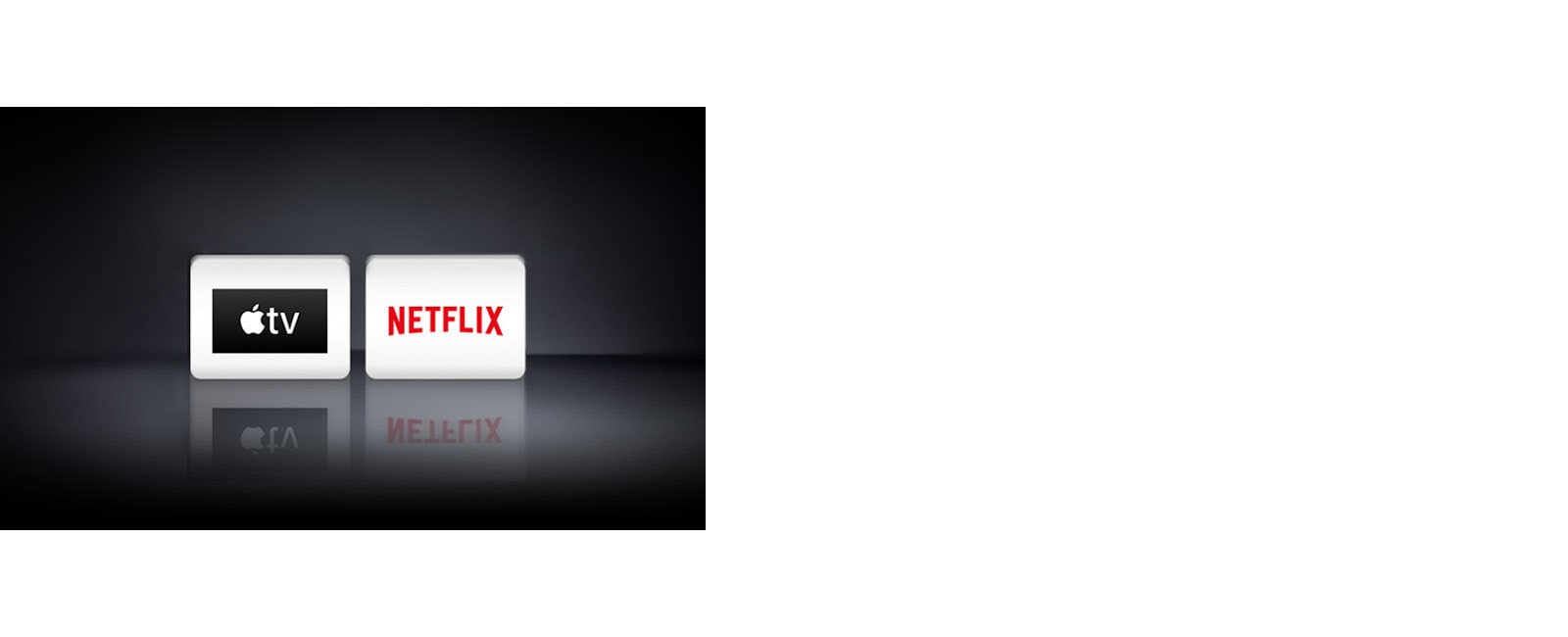 Dva logotipa: aplikacija Apple TV i Netflix
