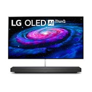 LG 65'' (165 cm) 4K HDR Smart OLED TV, prednji prikaz s uključenim zaslonom, OLED65WX9LA, thumbnail 1