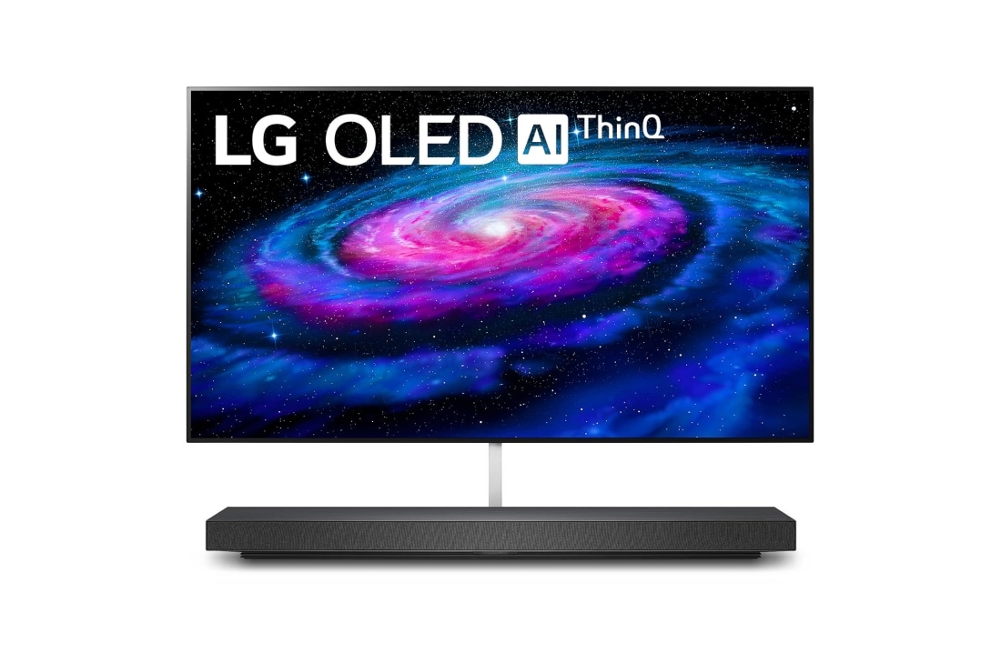 LG 65'' (165 cm) 4K HDR Smart OLED TV, prednji prikaz s uključenim zaslonom, OLED65WX9LA