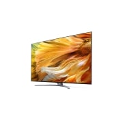 LG 86'' (217 cm) 4K HDR Smart QNED MiniLED TV, prikaz bočne strane pod kutom od 30 stupnjeva s nadograđenom slikom, 86QNED913PA, thumbnail 3