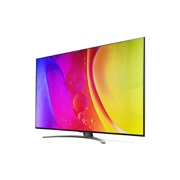 LG 75'' (189 cm) 4K HDR Smart Nano Cell TV, prikaz bočne strane pod kutom od 30 stupnjeva s nadograđenom slikom, 75NANO813QA, thumbnail 3