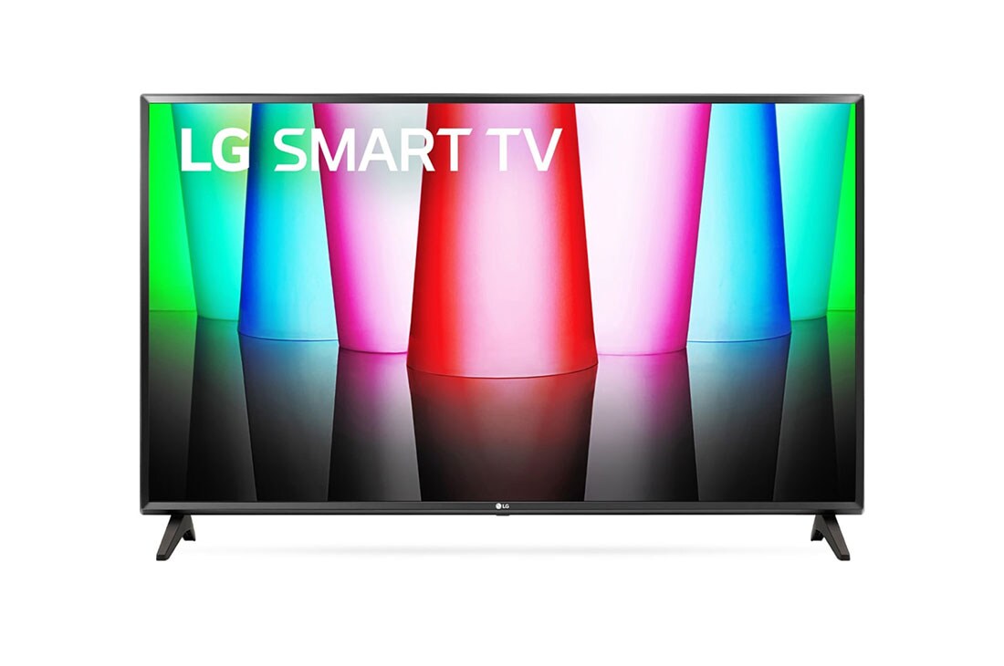LG 32'' (82 cm) HD HDR Smart LED TV, Prikaz prednje strane televizora LG Full HD s nadograđenom slikom i na njoj logotip proizvoda, 32LQ570B6LA