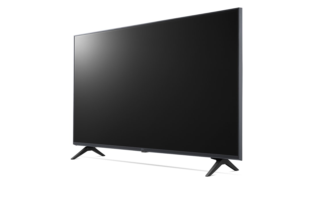 LG 43'' (108 cm) 4K HDR Smart UHD TV, prikaz bočne strane pod kutom od 30 stupnjeva s nadograđenom slikom, 43UQ80003LB, thumbnail 3