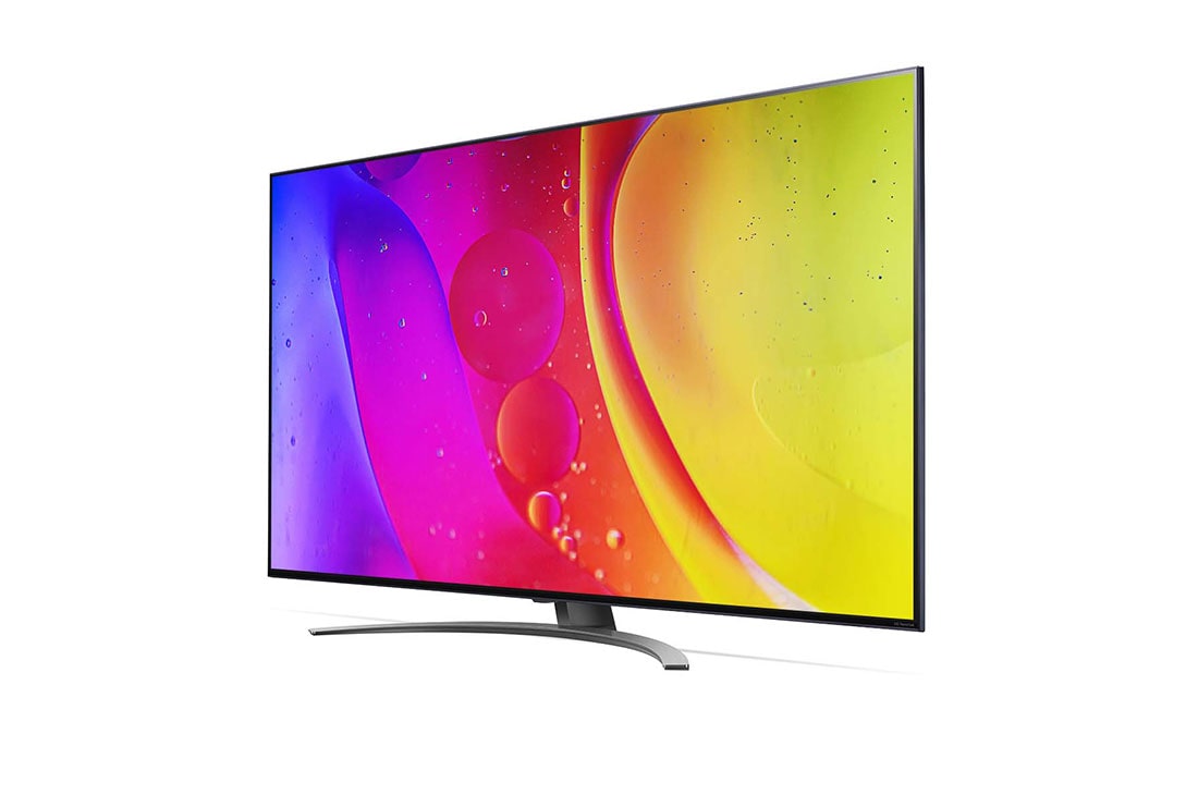 LG 55'' (139 cm) 4K HDR Smart Nano Cell TV, prikaz bočne strane pod kutom od 30 stupnjeva s nadograđenom slikom, 55NANO813QA, thumbnail 3