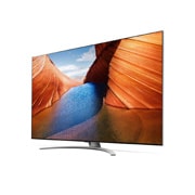 LG QNED 86'' QNED99 MiniLED 8K TV, prikaz bočne strane pod kutom od 30 stupnjeva s nadograđenom slikom, 86QNED993QB, thumbnail 3