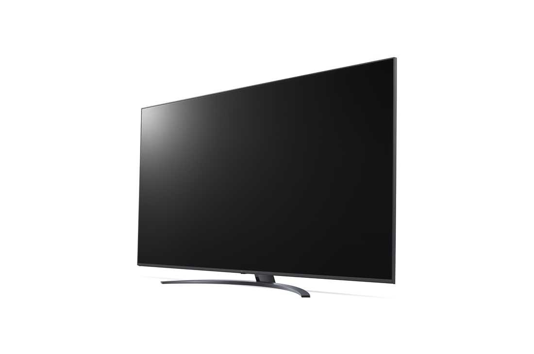 LG UHD 75'' UQ8100 4K TV, prikaz bočne strane pod kutom od 30 stupnjeva s nadograđenom slikom, 75UQ81003LB, thumbnail 3