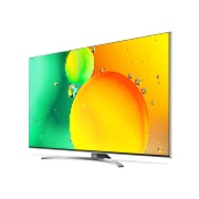 LG NanoCell 55'' NANO78 4K TV, prikaz bočne strane pod kutom od 30 stupnjeva s nadograđenom slikom, 55NANO783QA, thumbnail 3