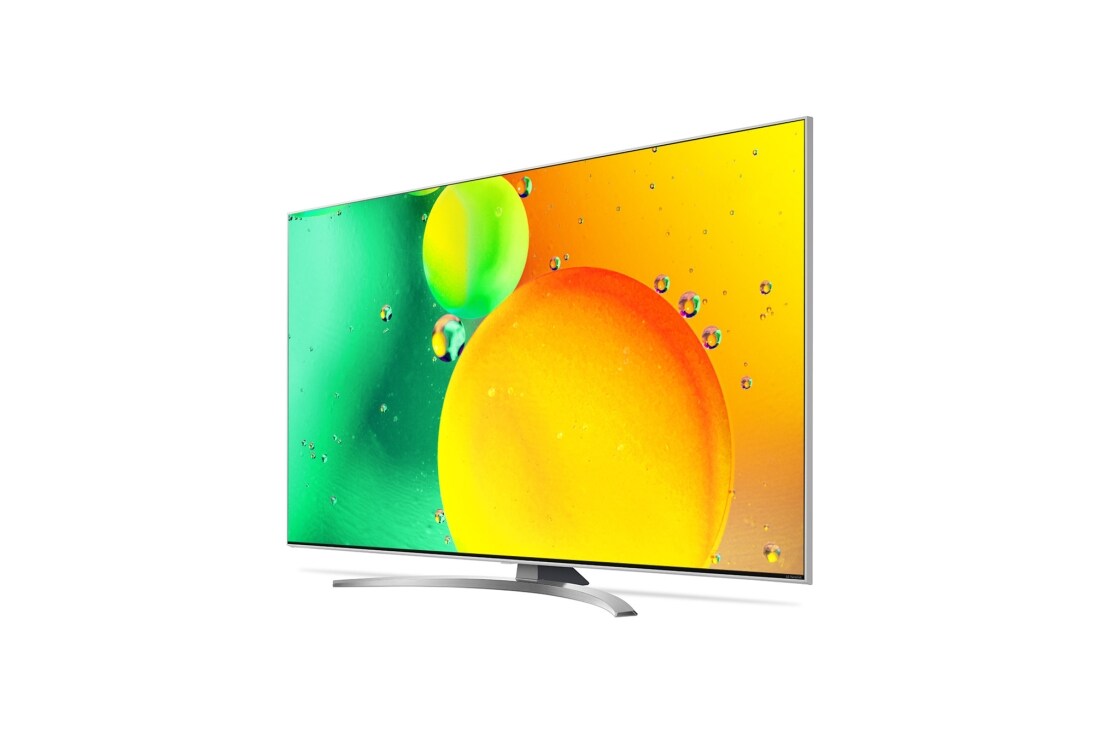 LG NanoCell 65'' NANO78 4K TV, prikaz bočne strane pod kutom od 30 stupnjeva s nadograđenom slikom, 65NANO783QA, thumbnail 3