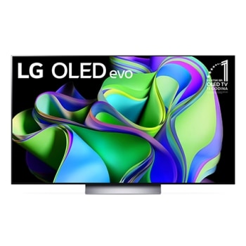 Prikaz prednje strane uz LG OLED evo i znak 10 godina svjetski br. 1 OLED, kao i Soundbar ispod. 1