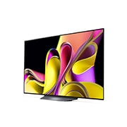 LG Pametni televizor LG OLED B3 od 77 inča u 4K tehnologiji 2023., Lagano nagnut prikaz lijeve bočne strane., OLED77B33LA, thumbnail 3