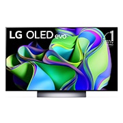 LG Pametni televizor LG OLED evo C3 od 48 inča u 4K tehnologiji 2023., Prikaz prednje strane s televizorom LG OLED evo i znakom 11 godina svjetski br. 1 OLED na zaslonu., OLED48C31LA, thumbnail 1