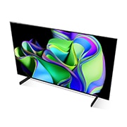 LG Pametni televizor LG OLED evo C3 od 42 inča u 4K tehnologiji 2023., Prikaz odozgo iz kuta., OLED42C31LA, thumbnail 7