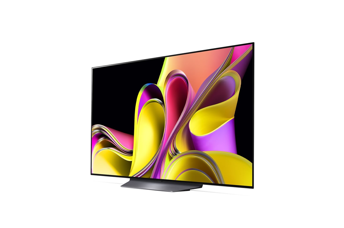 LG Pametni televizor LG OLED B3 od 55 inča u 4K tehnologiji 2023., Lagano nagnut prikaz lijeve bočne strane., OLED55B33LA, thumbnail 3