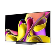 LG Pametni televizor LG OLED B3 od 55 inča u 4K tehnologiji 2023., Lagano nagnut prikaz lijeve bočne strane., OLED55B33LA, thumbnail 2