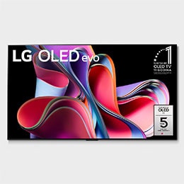 Prikaz prednje strane uz LG OLED evo, znak 11 godina svjetski br. 1 OLED, i logotip petogodišnjeg jamstva na ploču na zaslonu2