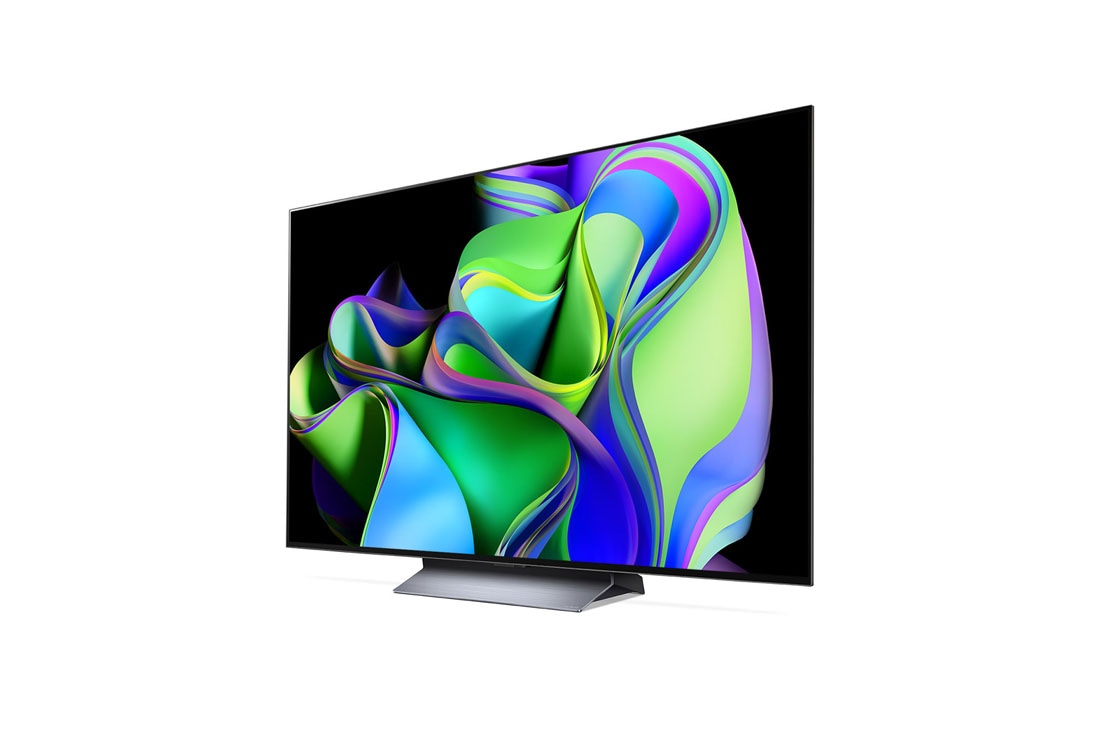 LG Pametni televizor LG OLED evo C3 od 55 inča u 4K tehnologiji 2023., Lagano nagnut prikaz lijeve bočne strane., OLED55C32LA, thumbnail 3
