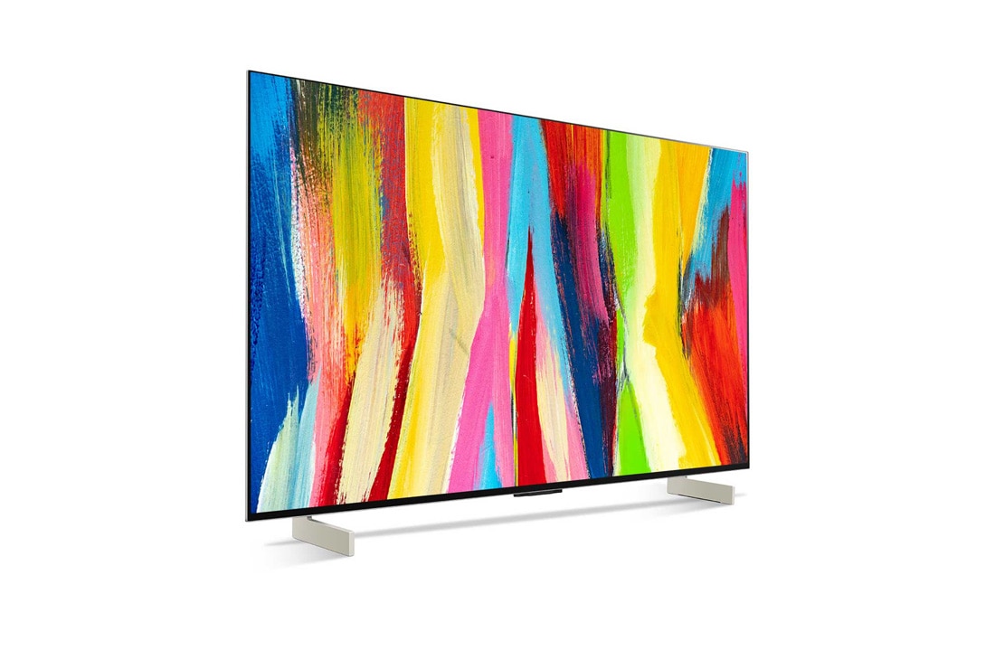 LG OLED evo 42'' C2 4K TV, Prikaz bočne strane pod blagim kutom, OLED42C26LB, thumbnail 5