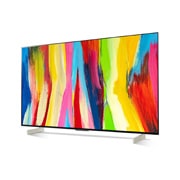 LG OLED evo 42'' C2 4K TV, Prikaz bočne strane pod blagim kutom , OLED42C26LB, thumbnail 2