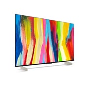 LG OLED evo 42'' C2 4K TV, Prikaz bočne strane pod blagim kutom, OLED42C26LB, thumbnail 5
