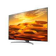 LG QNED 86'' QNED91 MiniLED 4K TV, prikaz bočne strane pod kutom od 30 stupnjeva s nadograđenom slikom, 86QNED913QE, thumbnail 3