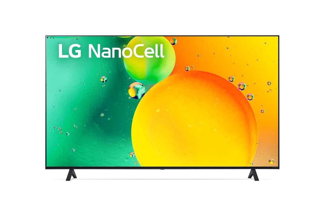 LG NanoCell 43'' NANO75 4K TV, Front view with product logo, 43NANO753QC