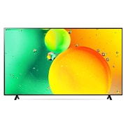 LG NanoCell 75'' NANO75 4K TV, prednji prikaz s nadograđenom slikom, 75NANO753QA, thumbnail 2