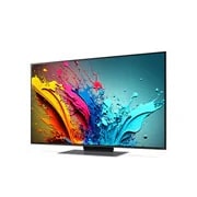 LG AI QNED87 4K Smart TV 2024 od 55 inča, Prednji prikaz televizora LG QNED TV, QNED87 s tekstom LG QNED, 2024,. i logotipom operativno sustava webOS Re:New Program na zaslonu, 55QNED87T3B, thumbnail 3