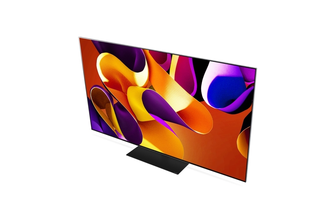 LG OLED evo AI G4 4K Smart TV od 65 inča 2024, Blago zakošen prikaz s desne strane na LG OLED evo TV, OLED G4 koji se nalazi na zidu, OLED65G43LS, thumbnail 5