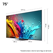 LG AI QNED86 4K Smart TV 2024 od 75 inča, Slika izbliza gornjeg ruba televizora LG QNED TV, QNED86, 75QNED86T3A, thumbnail 3