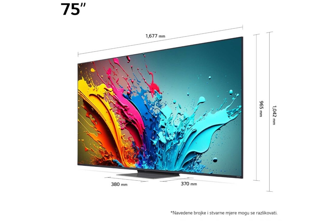 LG AI QNED86 4K Smart TV 2024 od 75 inča, Slika izbliza gornjeg ruba televizora LG QNED TV, QNED86, 75QNED86T3A, thumbnail 3