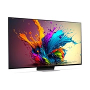 LG AI QNED91 4K Smart TV 2024 od 86 inča, Blago zakošen prikaz s lijeve strane na televizora LG QNED TV, QNED91, 86QNED91T3A, thumbnail 6