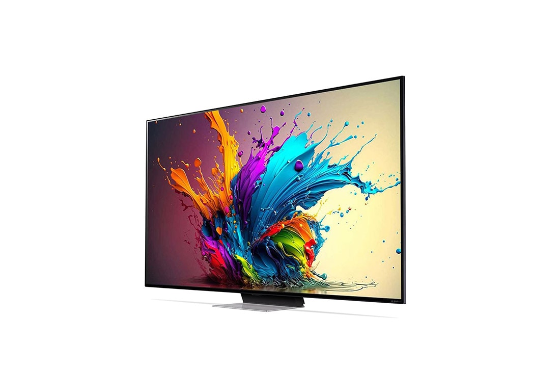 LG AI QNED91 4K Smart TV 2024 od 65 inča, Blago zakošen prikaz s lijeve strane na televizora LG QNED TV, QNED91, 65QNED91T3A, thumbnail 3