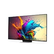 LG AI QNED91 4K Smart TV 2024 od 65 inča, Blago zakošen prikaz s lijeve strane na televizora LG QNED TV, QNED91, 65QNED91T3A, thumbnail 2